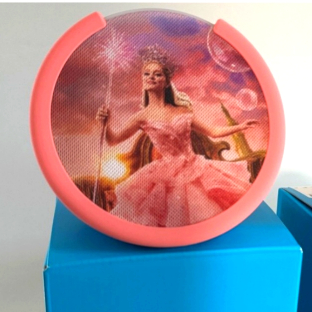 Wicked Themed Amazon Echo Pop device - Glinda/pink